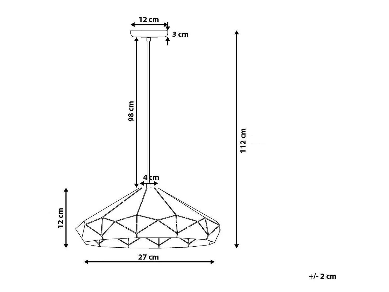 Lampe suspension NEVOLA Métal Blanc