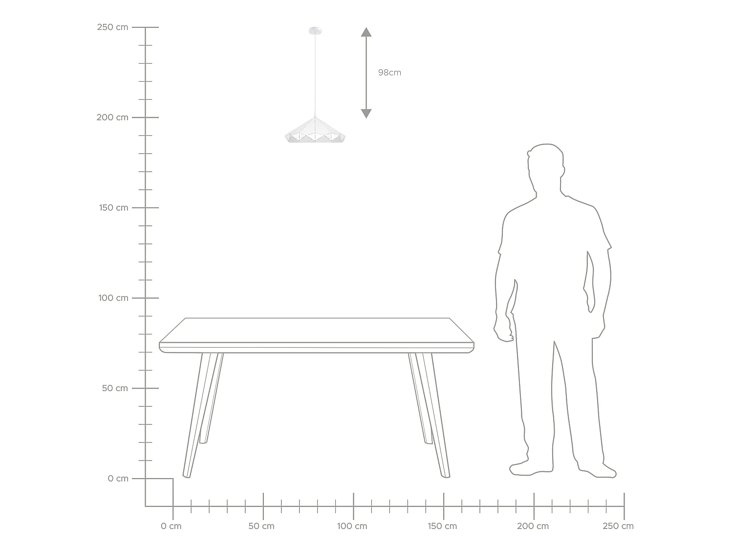 Lampe suspension NEVOLA Métal Blanc