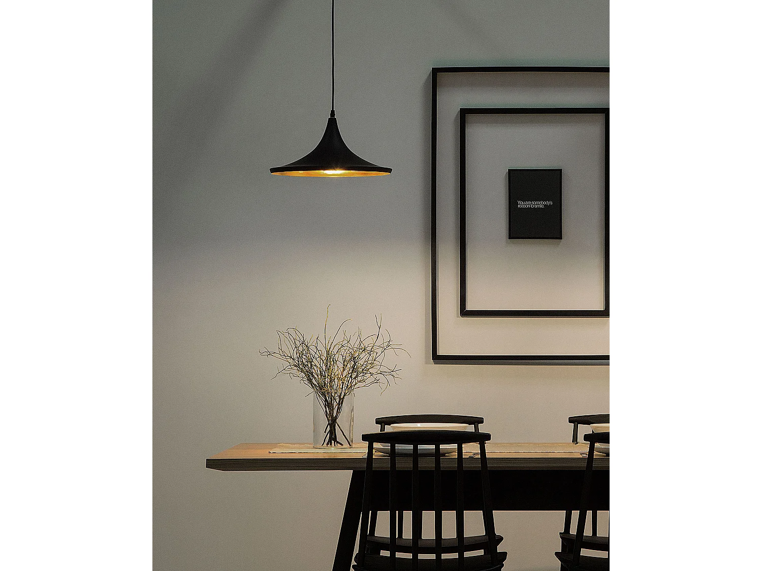 Lampe suspension YAMUNA Noir