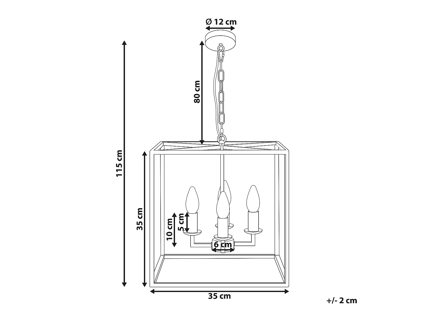 Deckenlampe WANCHET Metall Schwarz