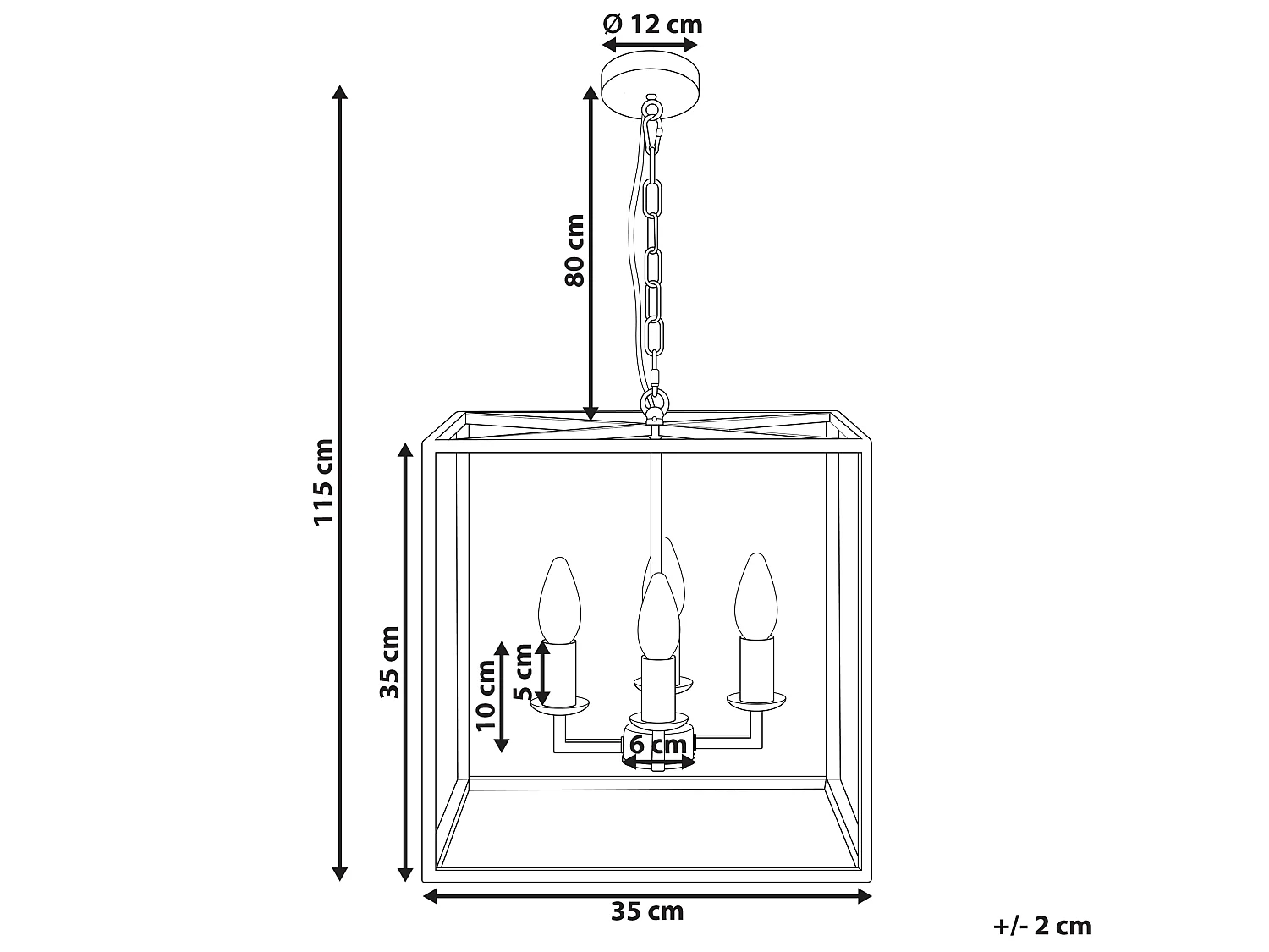 Deckenlampe WANCHET Metall Schwarz