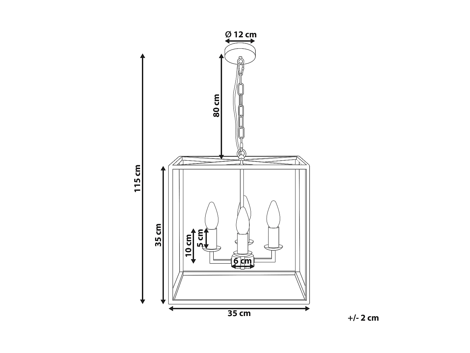 Plafonnier WANCHET Métal Noir