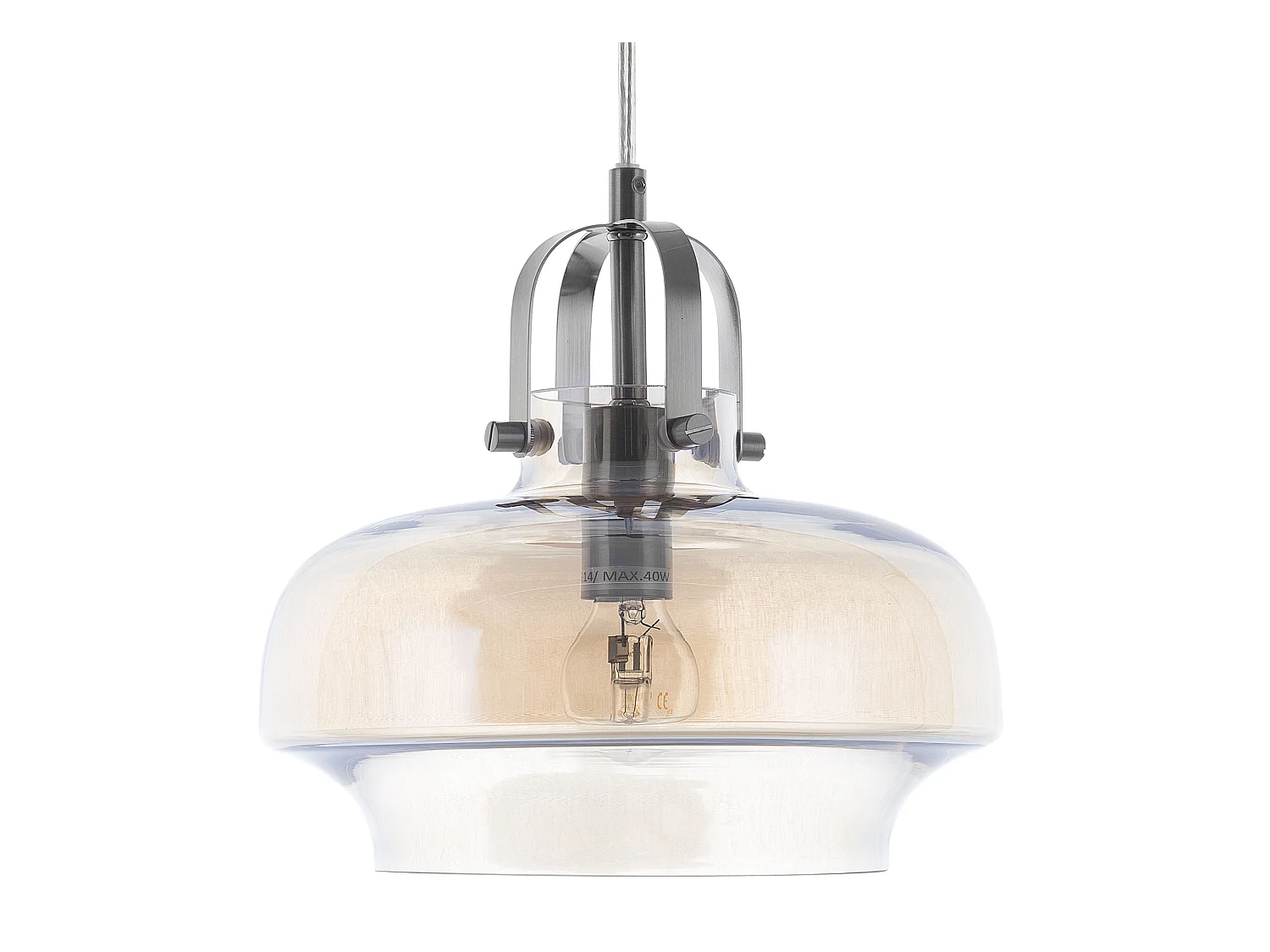 Lampe suspension WILTZ Verre Doré