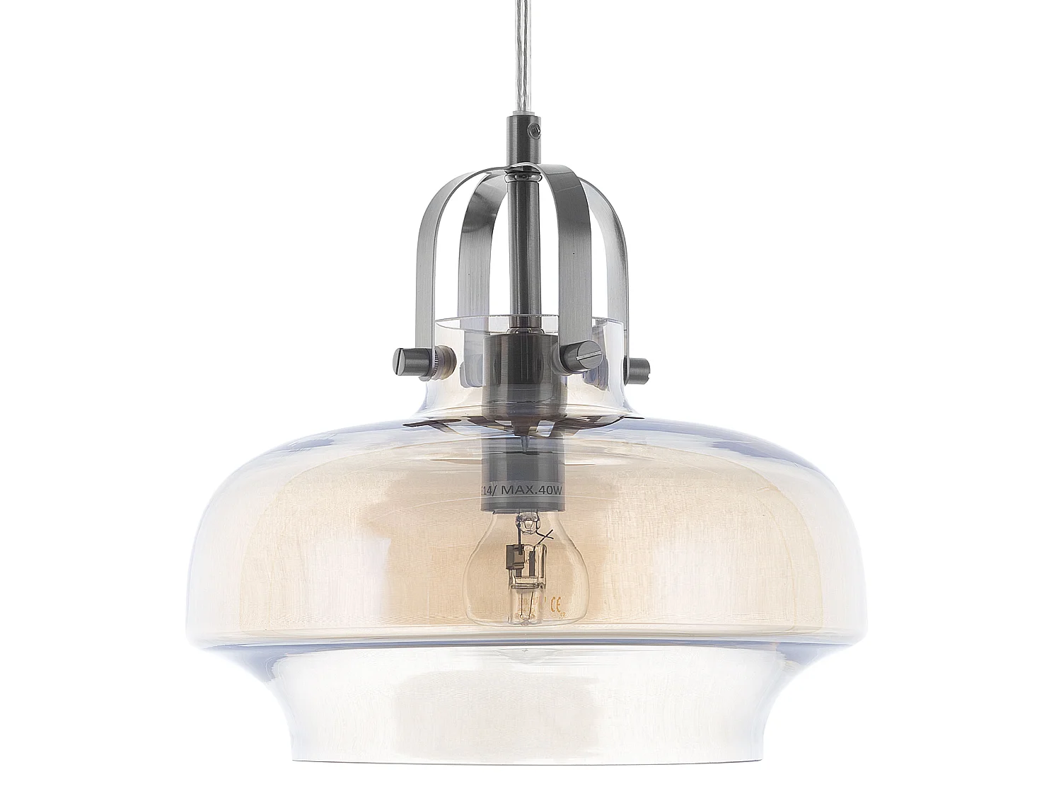 Lampe suspension WILTZ Verre Doré