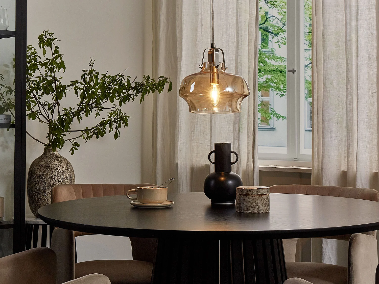 Lampe suspension WILTZ Verre Doré