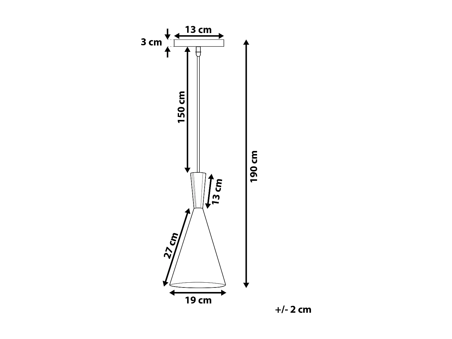 Lampe suspension TAGUS Noir