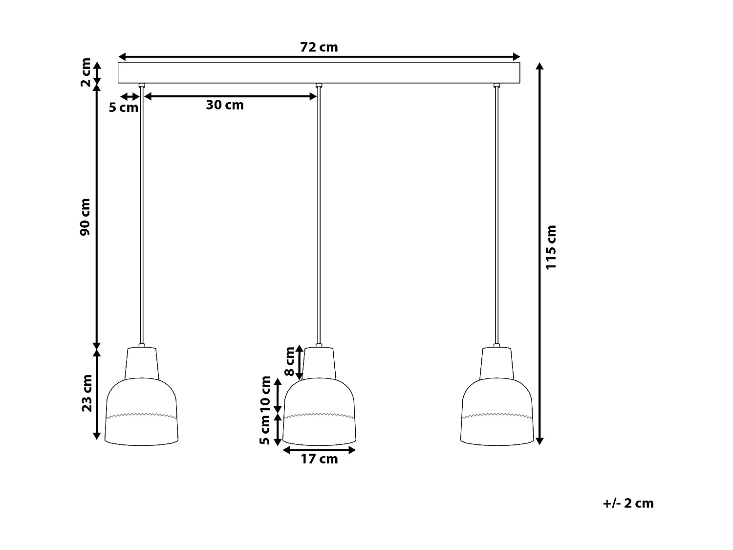 Lampe suspension en béton gris LUNI
