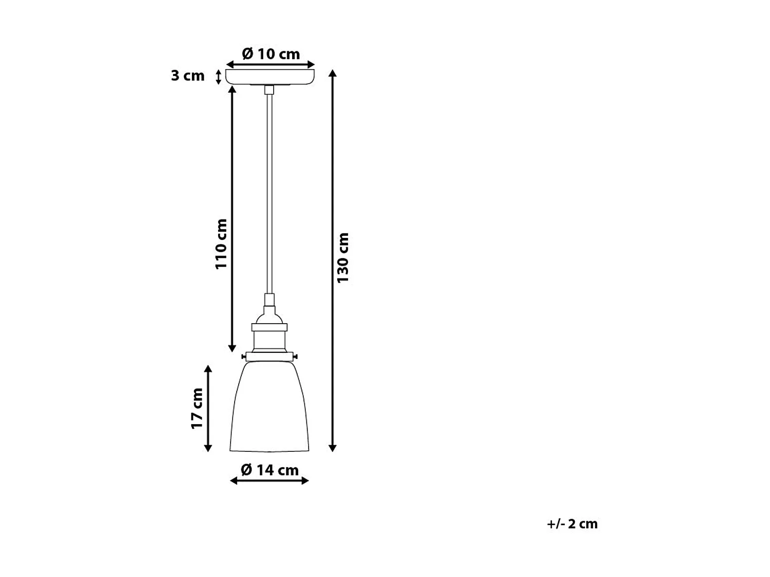 Lampe suspension PARMA Verre Laiton