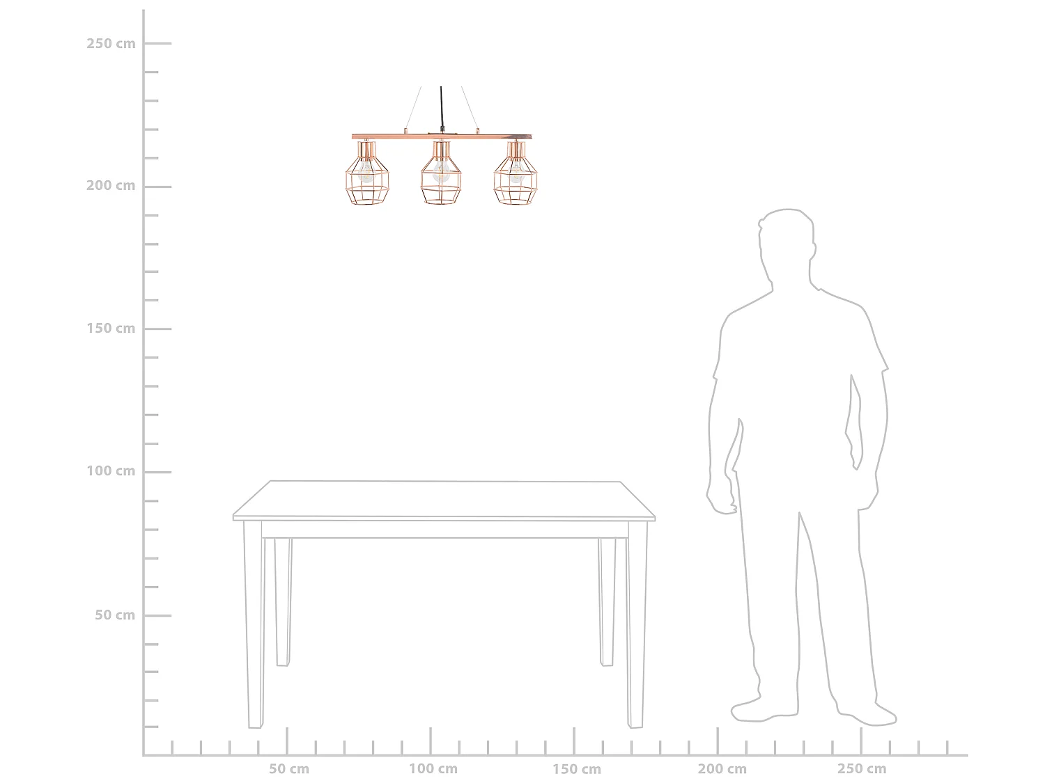 Lampe suspension ORNE Métal Cuivré