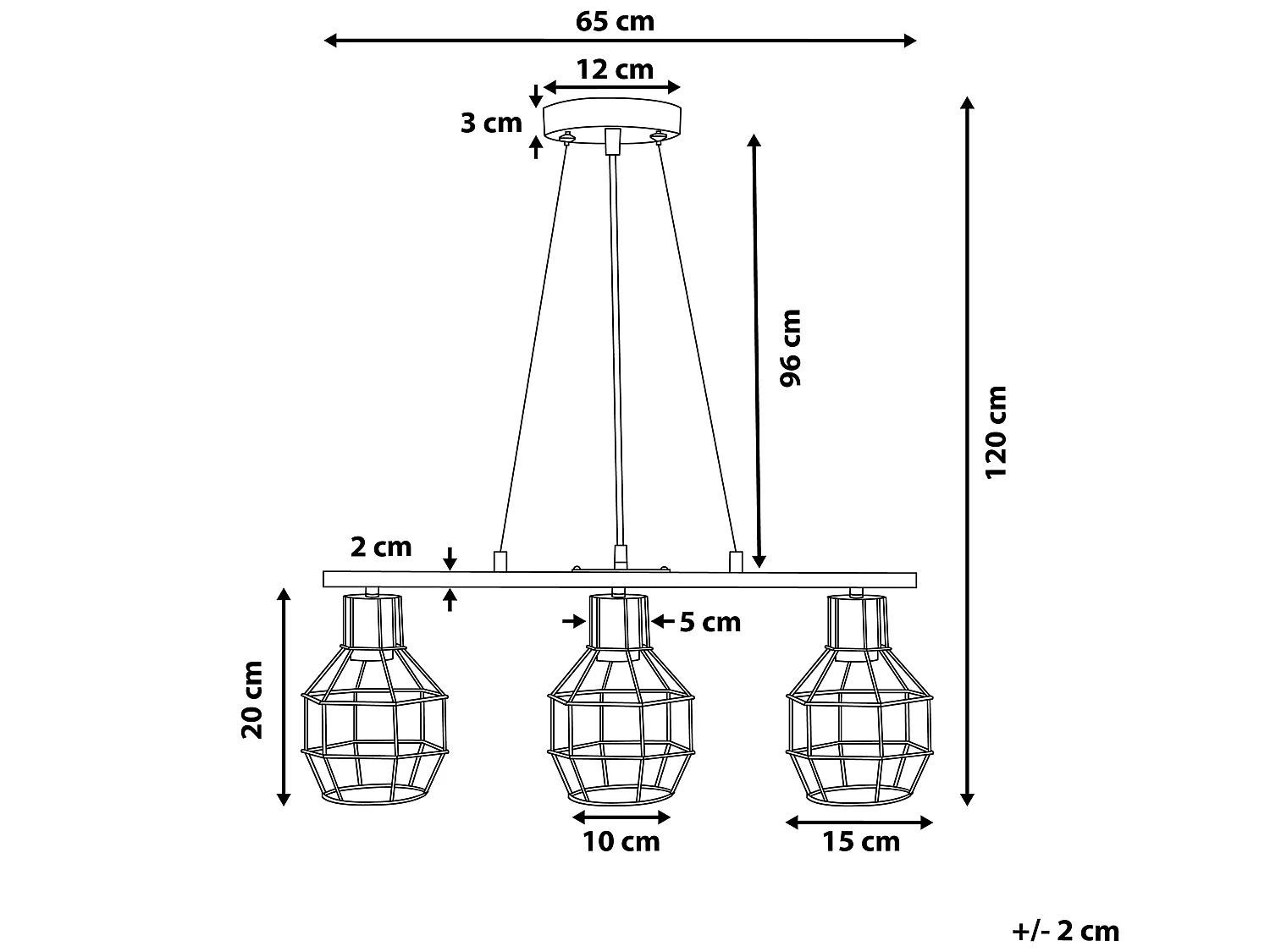 Lampe suspension ORNE Métal Cuivré