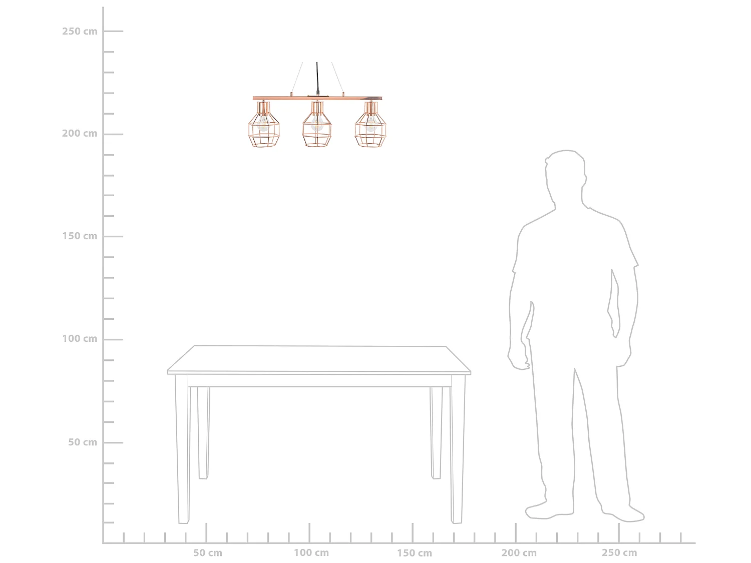 Lampe suspension ORNE Métal Cuivré