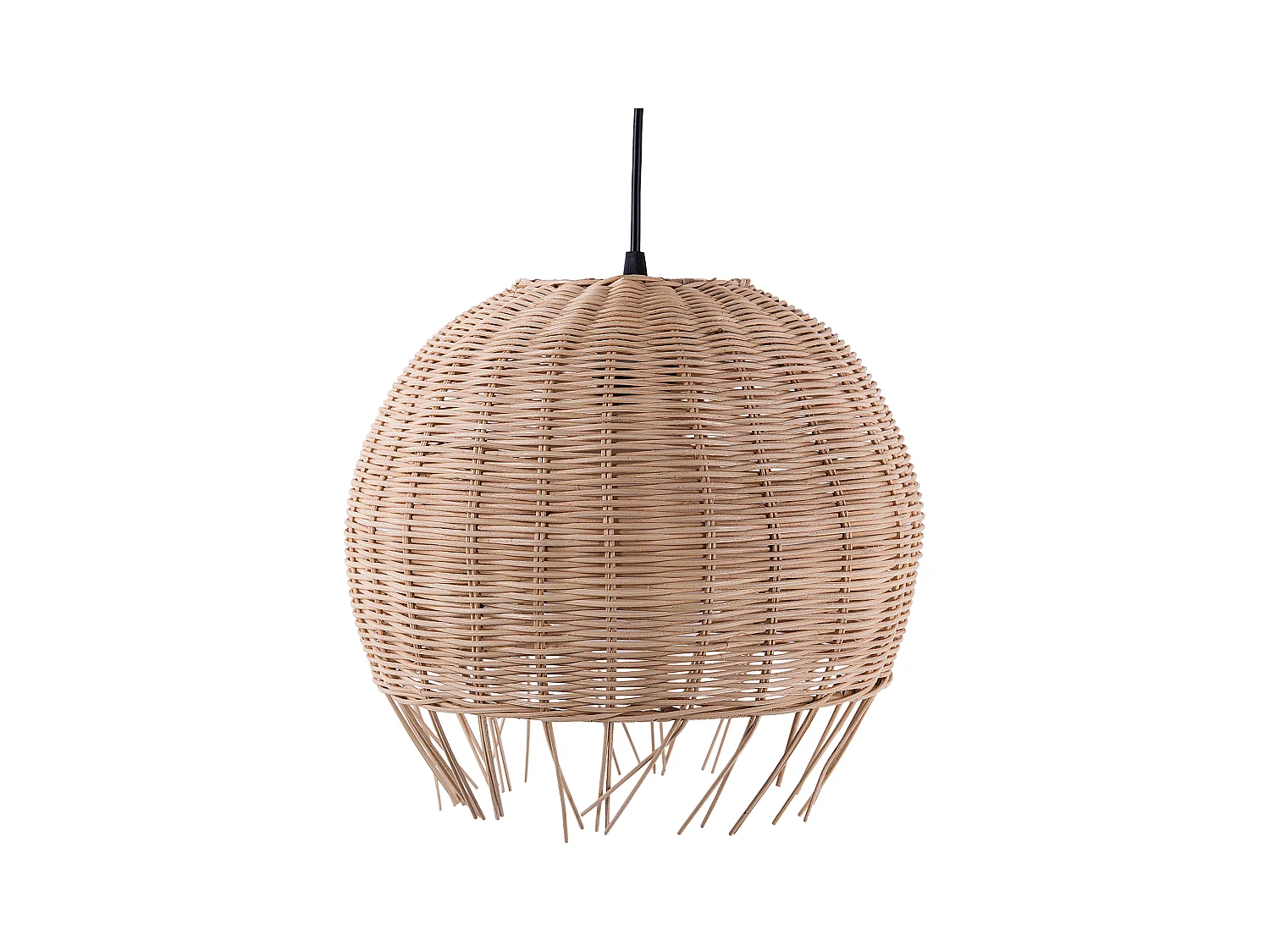 Lampe suspension DRINO Rotin Marron clair