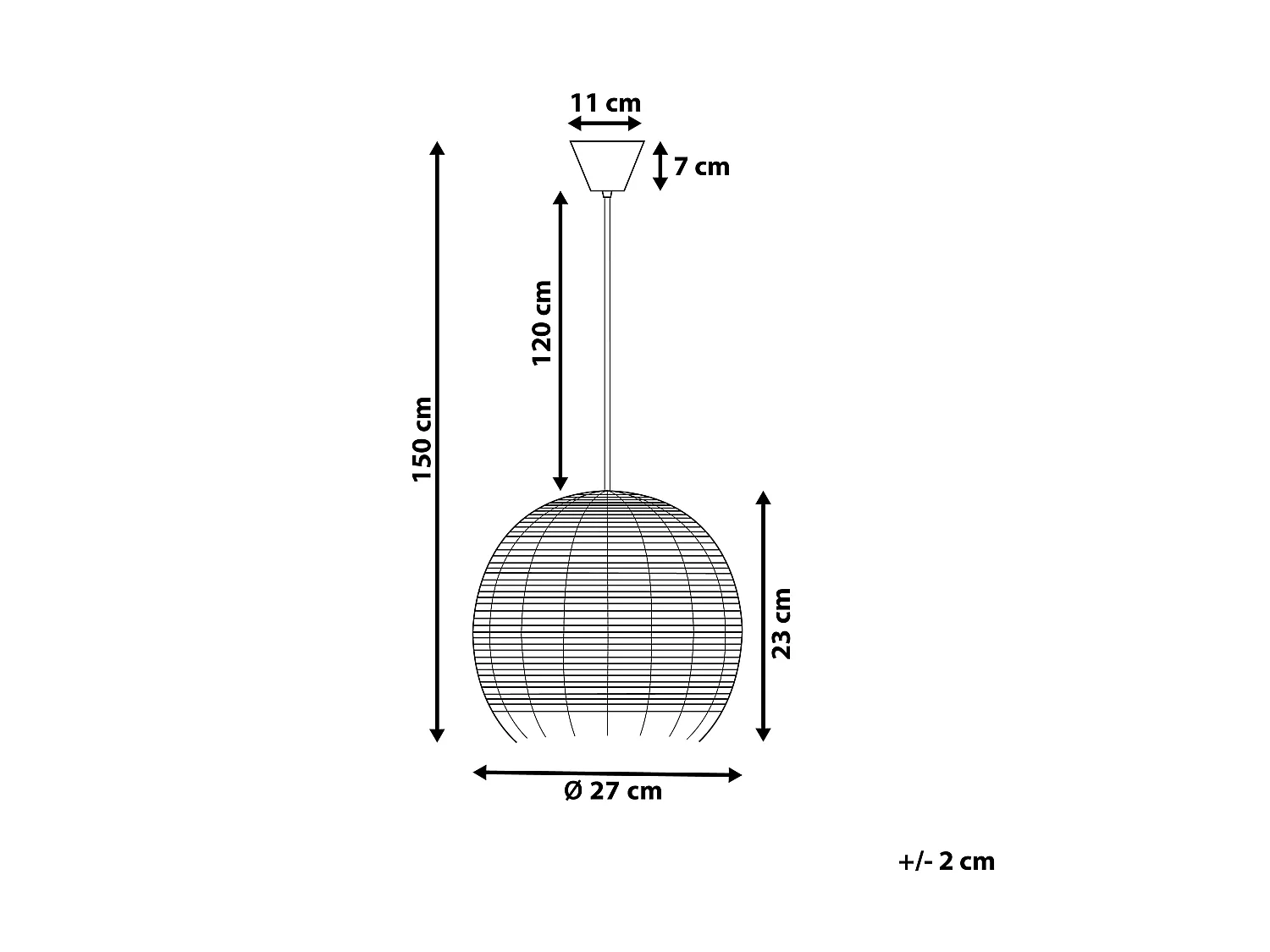 Hanglamp DRINO Rotan Lichtbruin