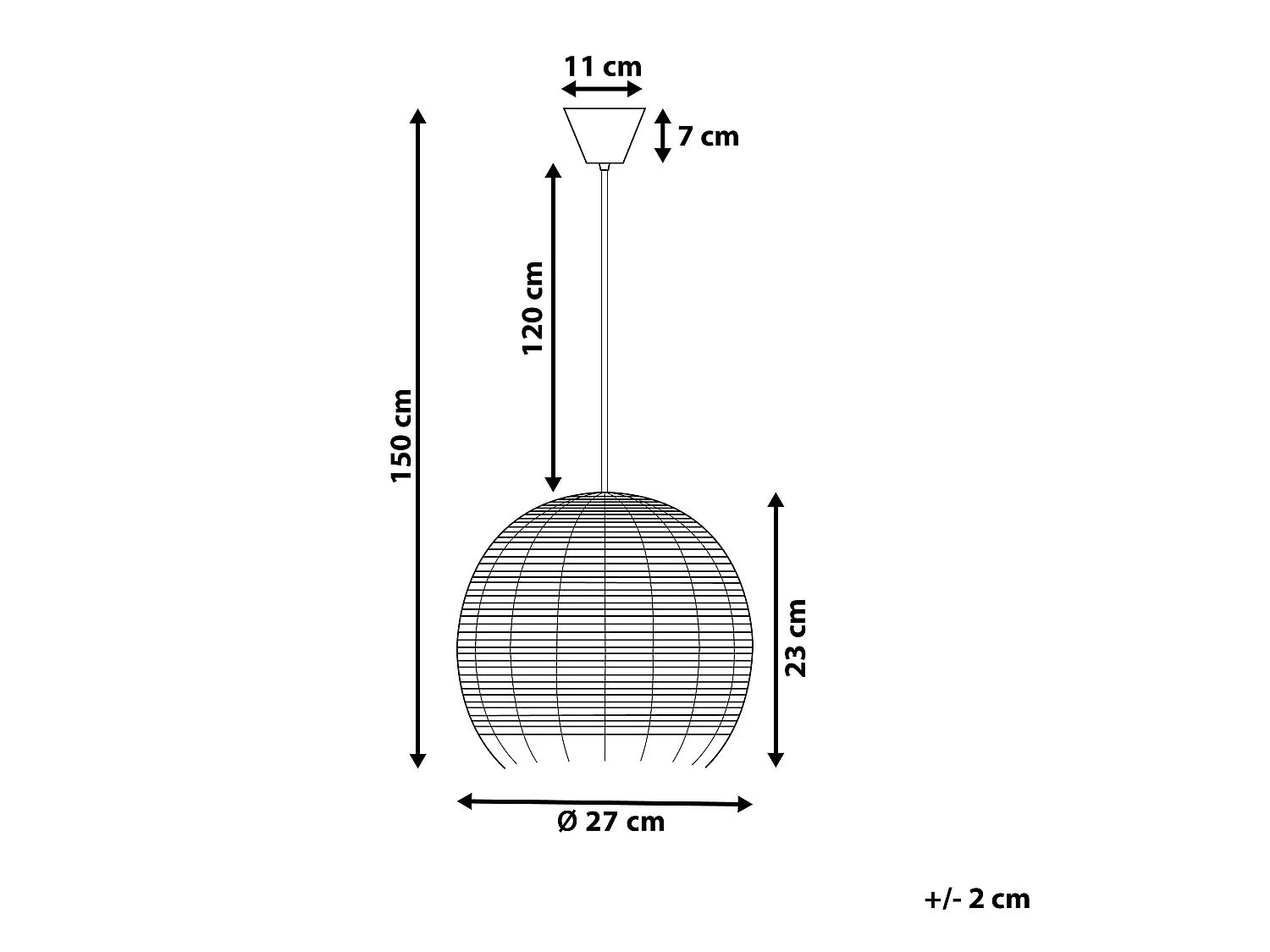 Ethno Pendelleuchte Rattan Hängelampe natürlich Drino