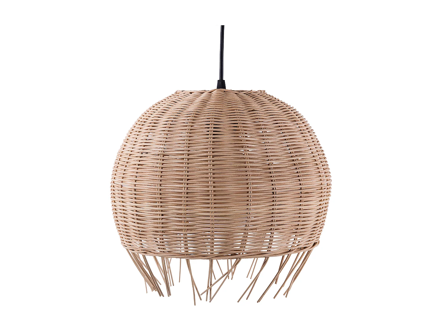 Lampe suspension DRINO Rotin Marron clair