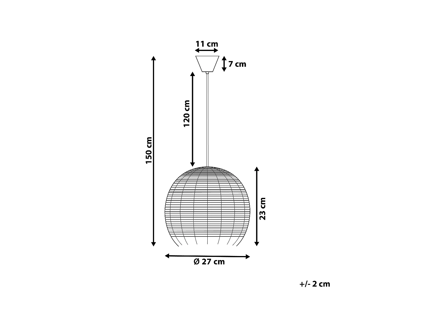 Lampe suspension DRINO Rotin Marron clair
