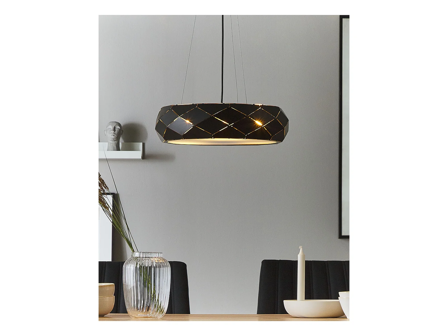 Lampe suspension noire CESANO