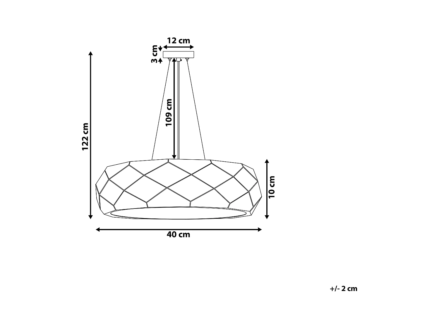Lampe suspension noire CESANO