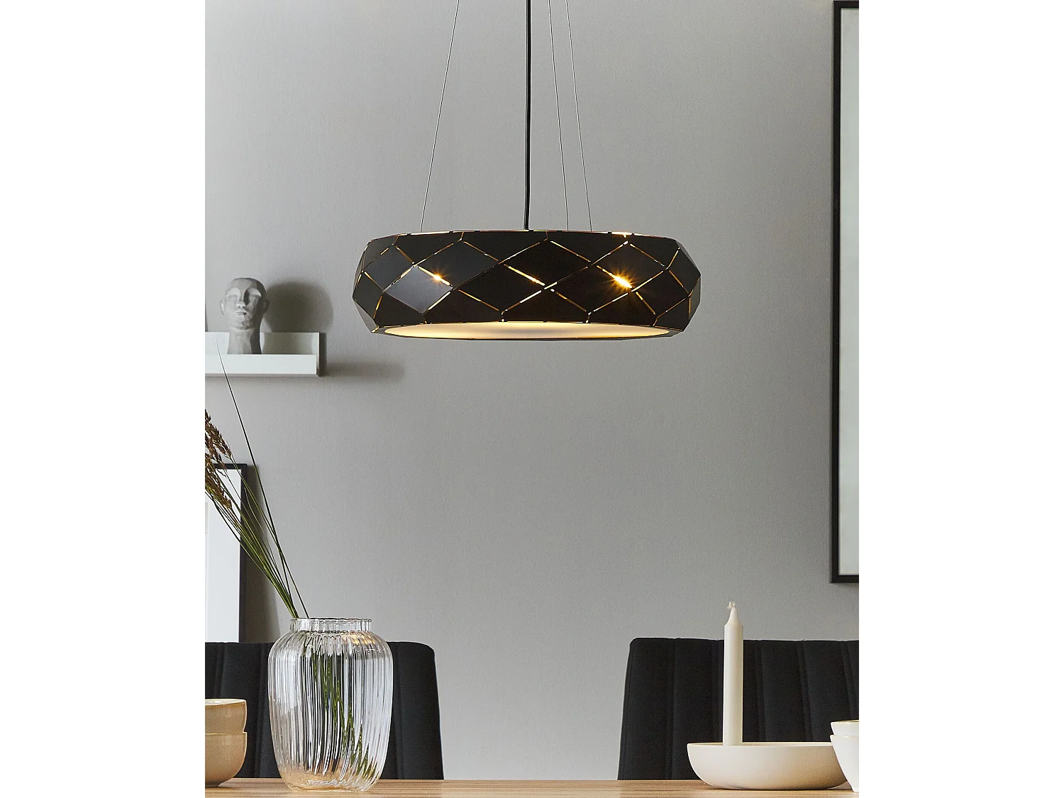 Lampe suspension noire CESANO