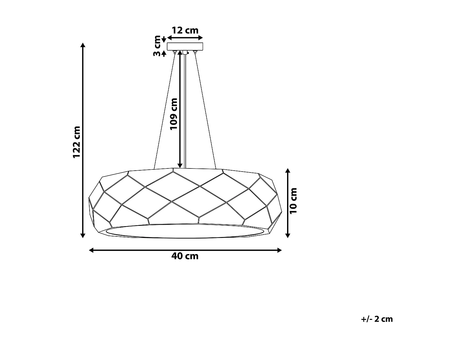Lampe suspension noire CESANO