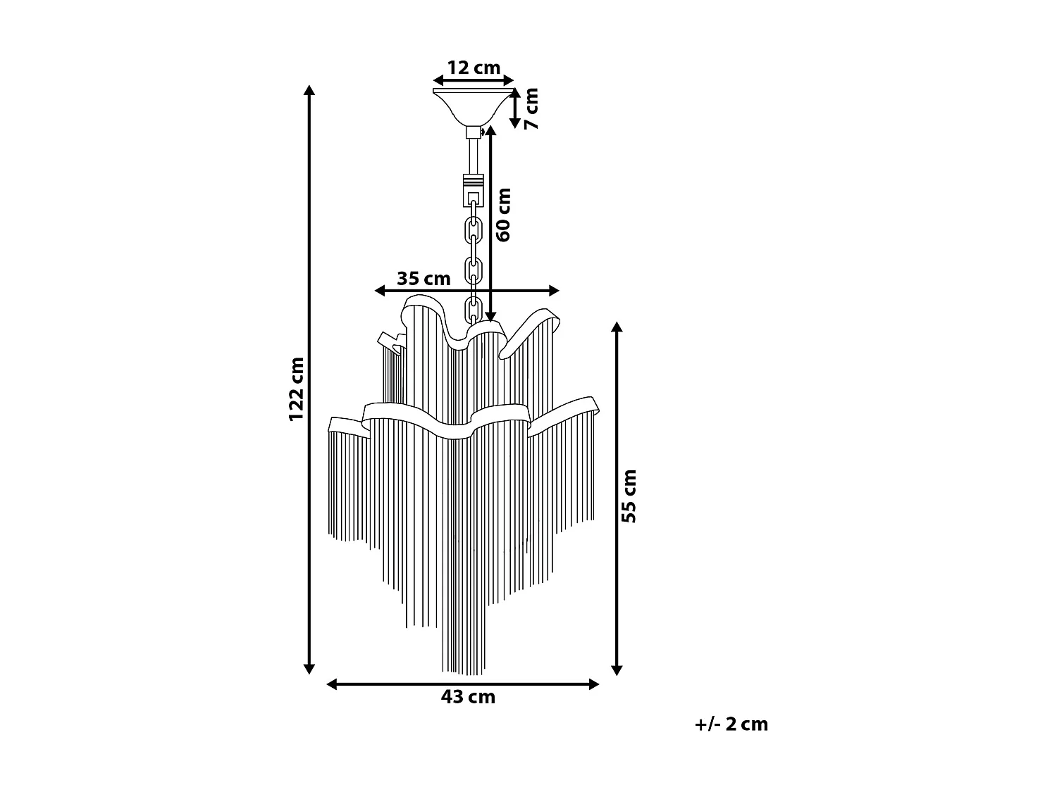 Lustre MUCONE Métal Argenté