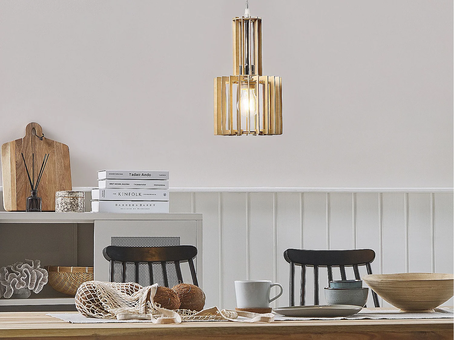 Lampe suspension NIARI Marron clair