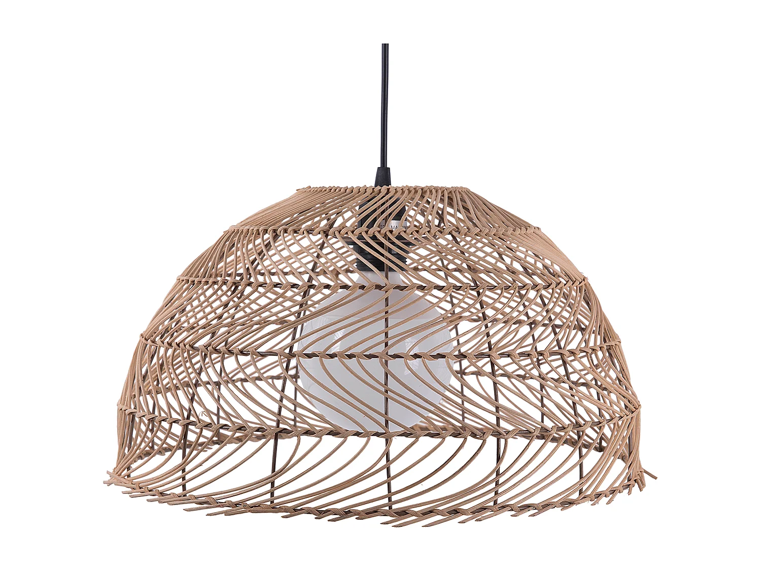 Lampe suspension SELENGE Rotin Marron clair