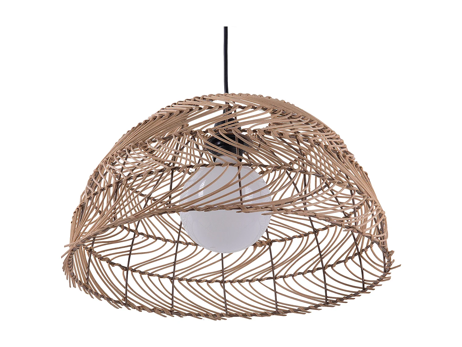 Lampe suspension SELENGE Rotin Marron clair