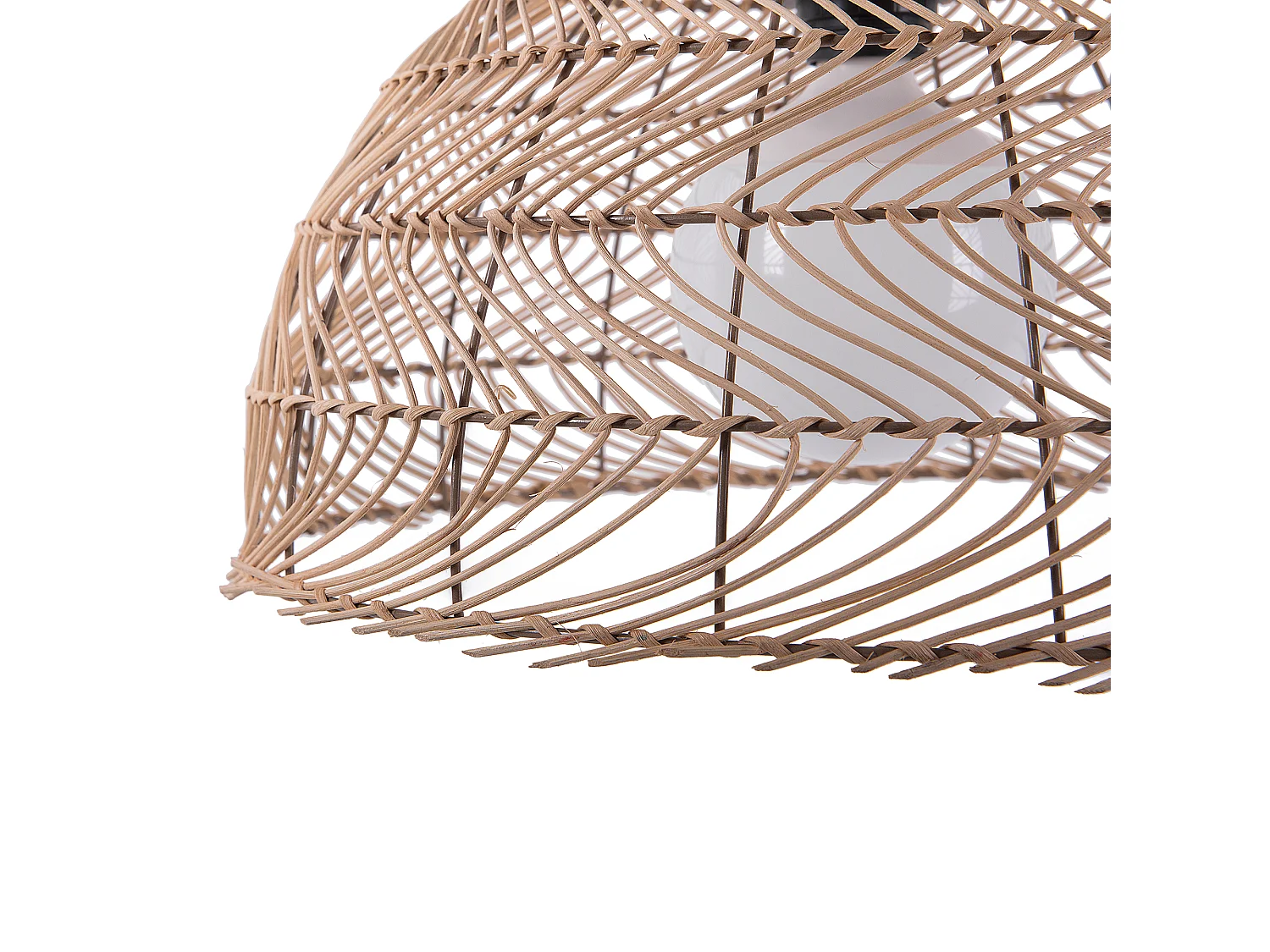 Lampe suspension SELENGE Rotin Marron clair