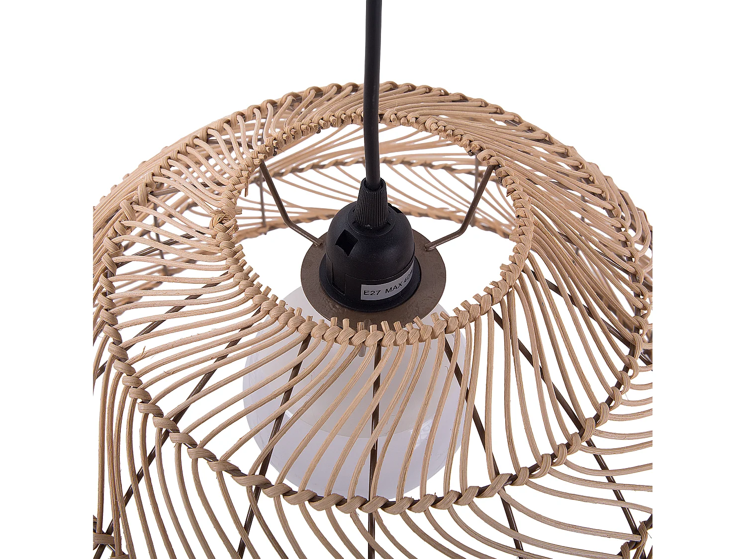 Lampe suspension SELENGE Rotin Marron clair