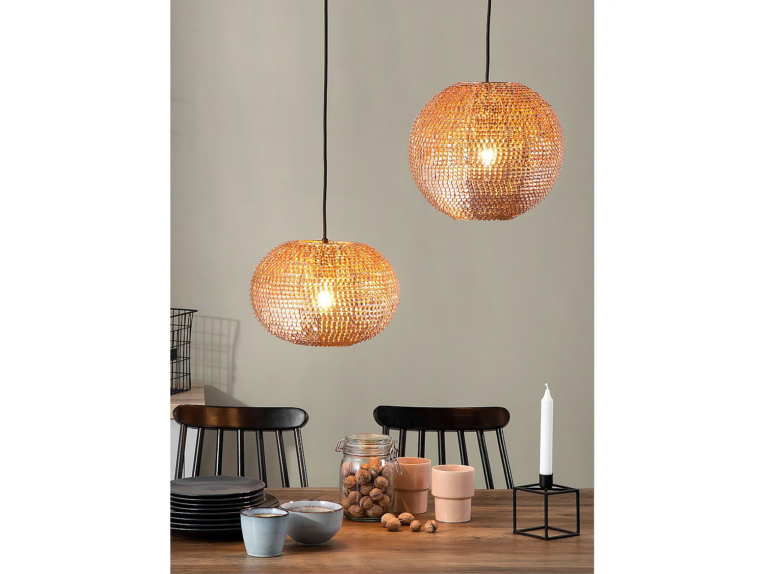 Lampe suspension SEINE Métal Cuivré