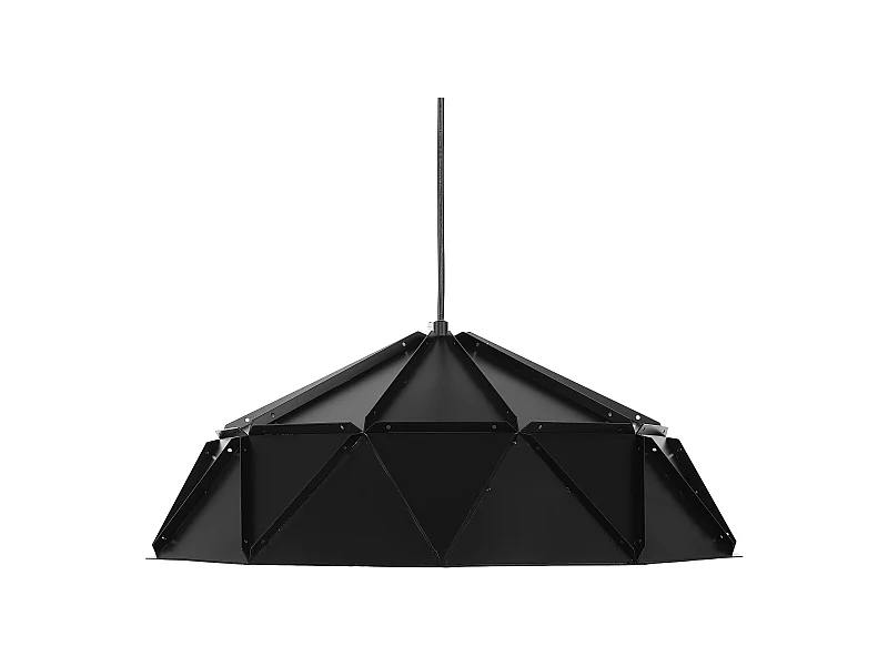 Industrielle Hängelampe geometrischer Lampenschirm schwarz Senia