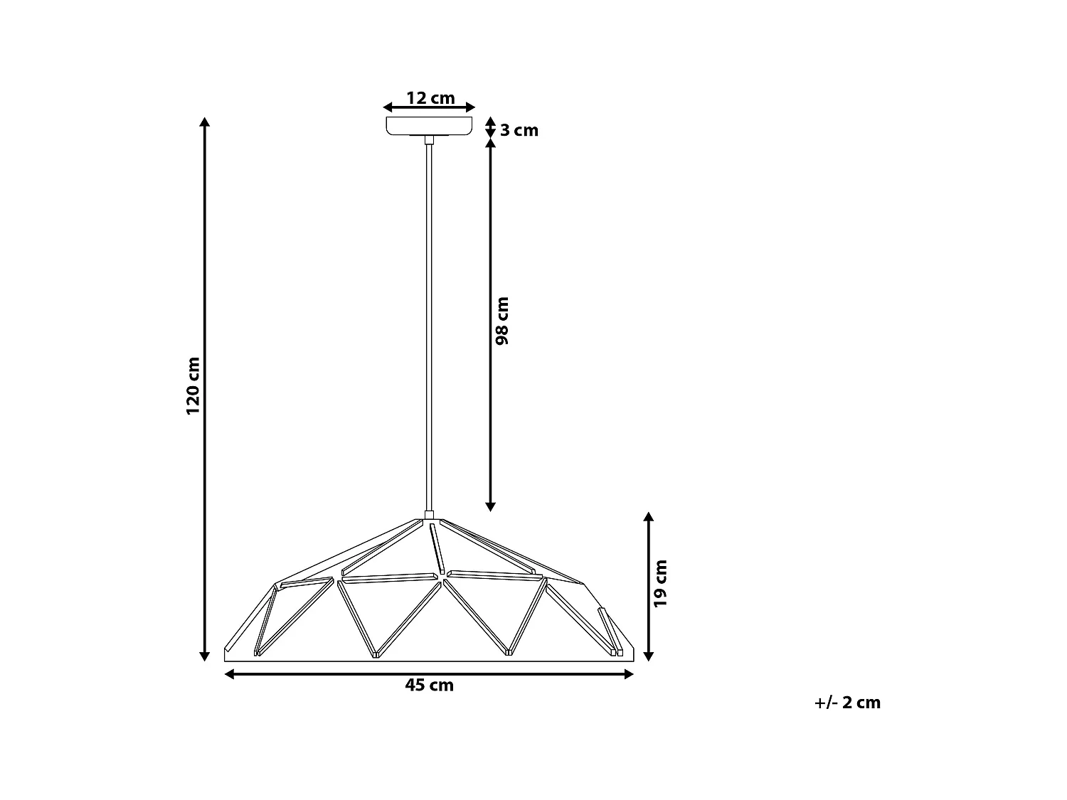 Lampe suspension SENIA Métal Noir