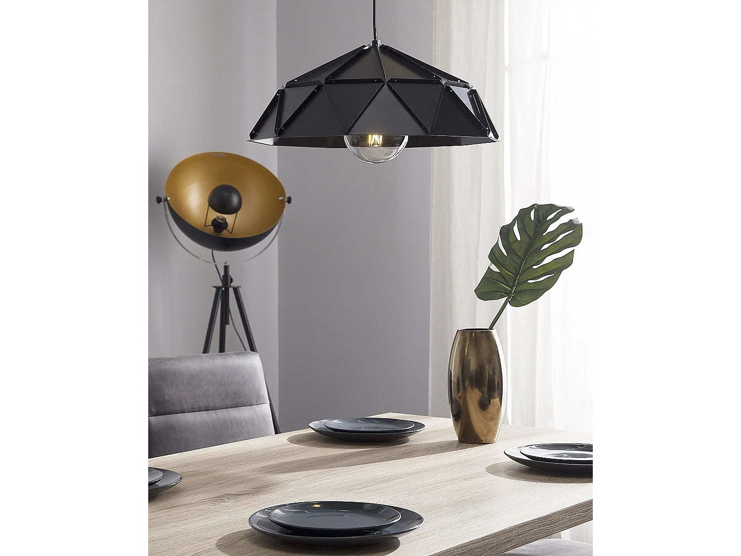 Lampe suspension SENIA Métal Noir