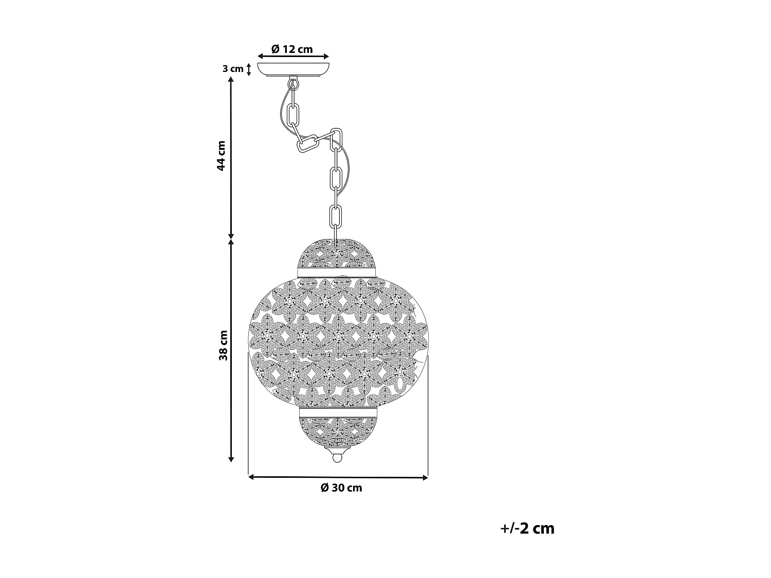 Lampe suspension BANDAMA Argenté