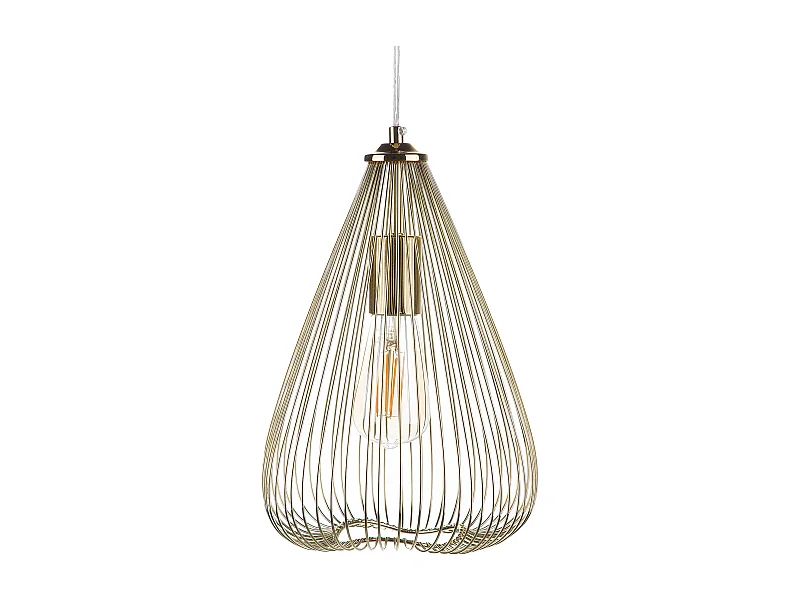 Lampe suspension CONCA Métal Doré