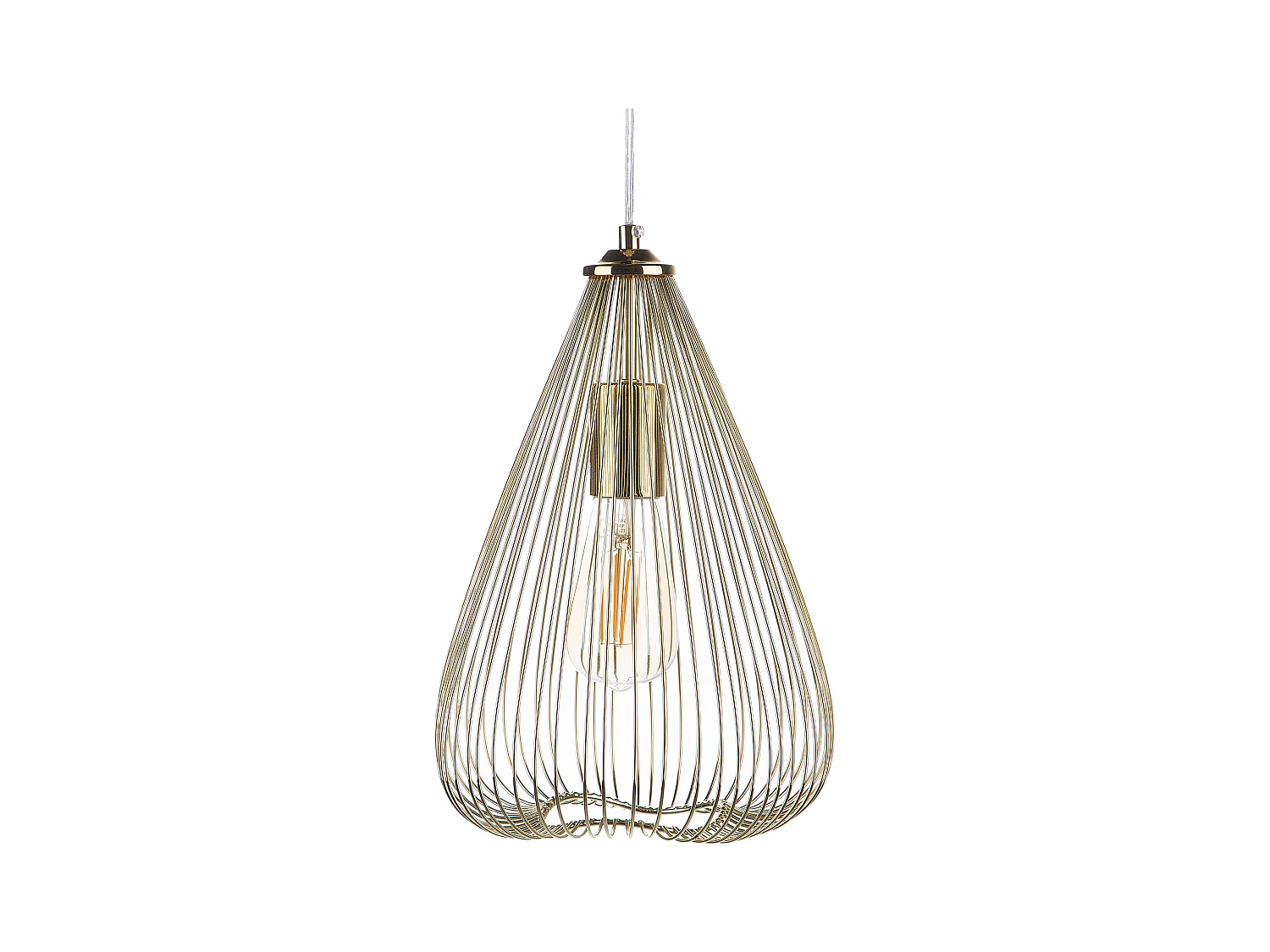Lampe suspension CONCA Métal Doré