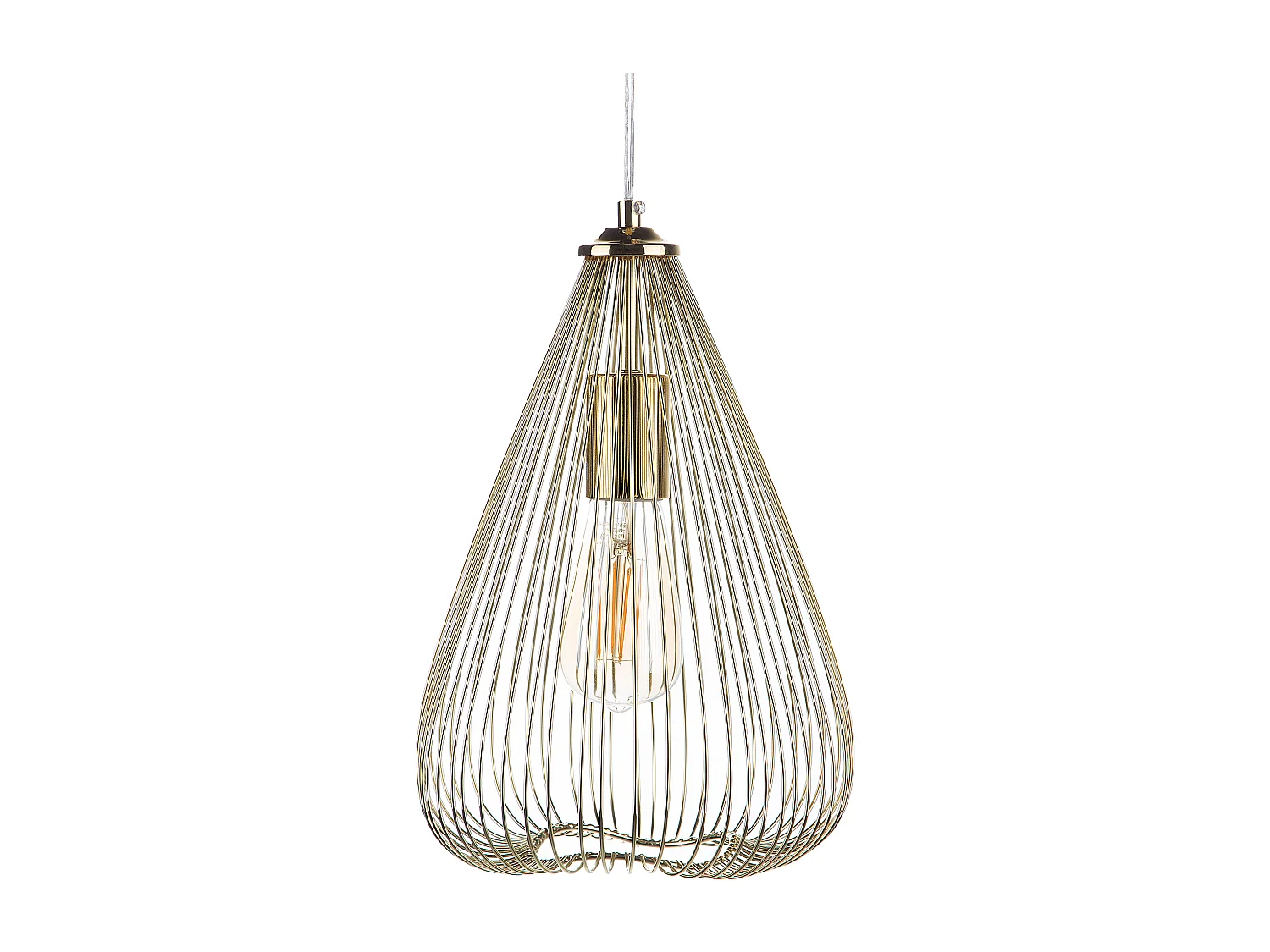 Lampe suspension CONCA Métal Doré