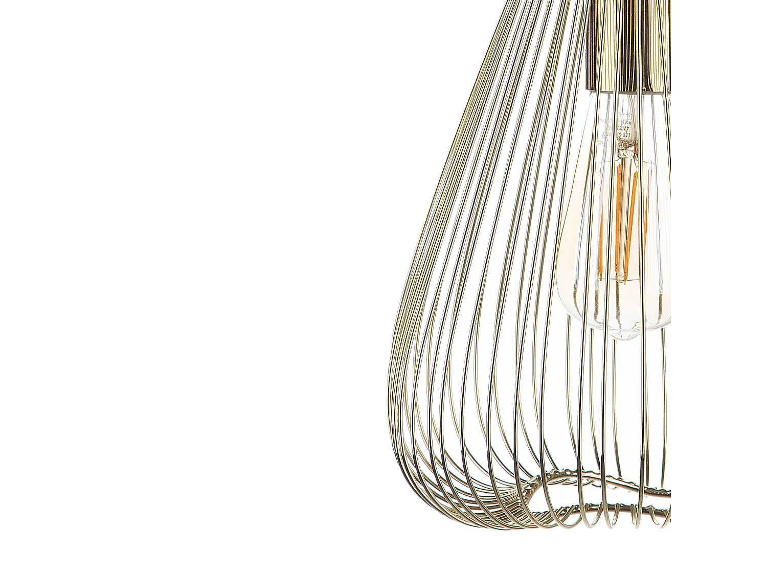 Lampe suspension CONCA Métal Doré