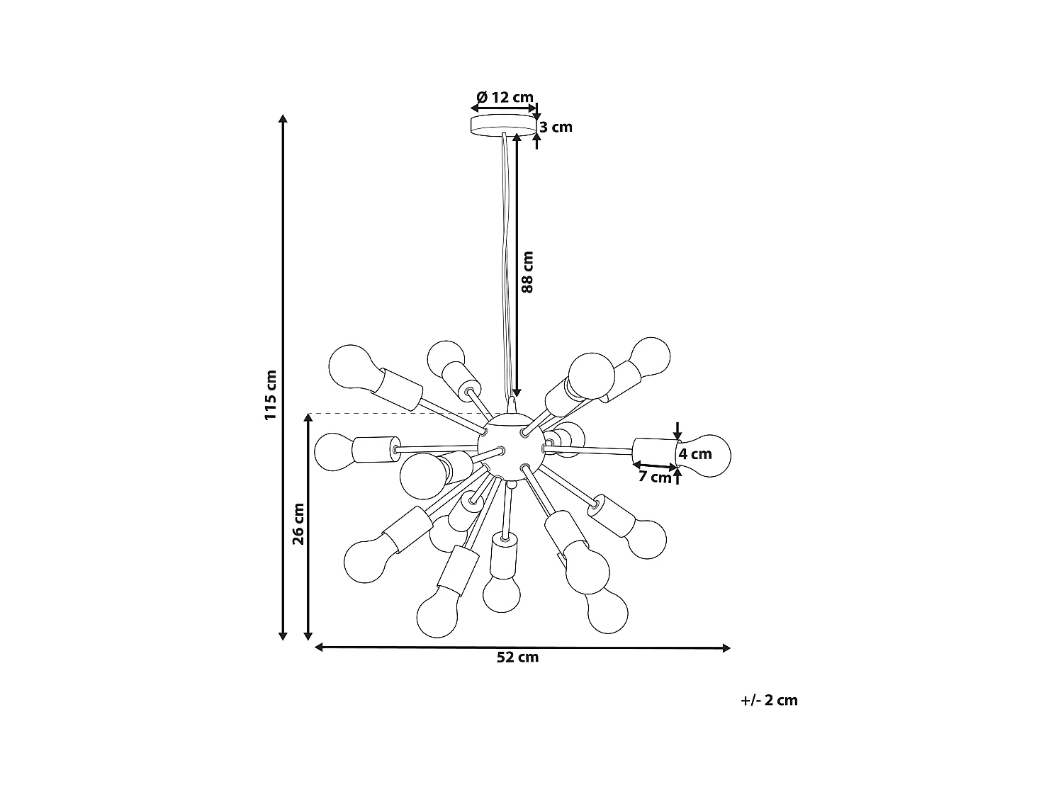 Lampe suspension BALAGAS Métal Noir