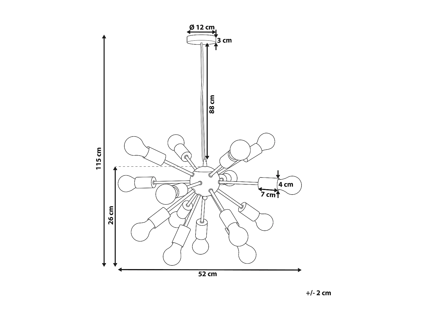 Lampe suspension BALAGAS Métal Noir
