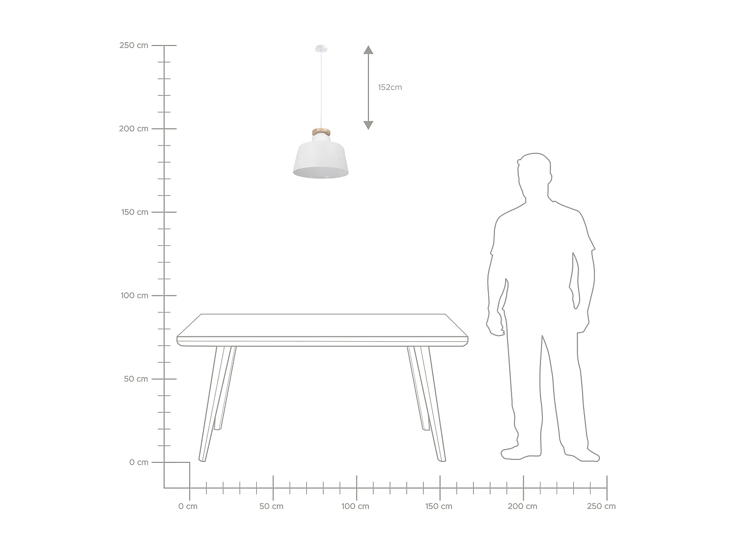 Lampe suspension DANUBE Métal Blanc