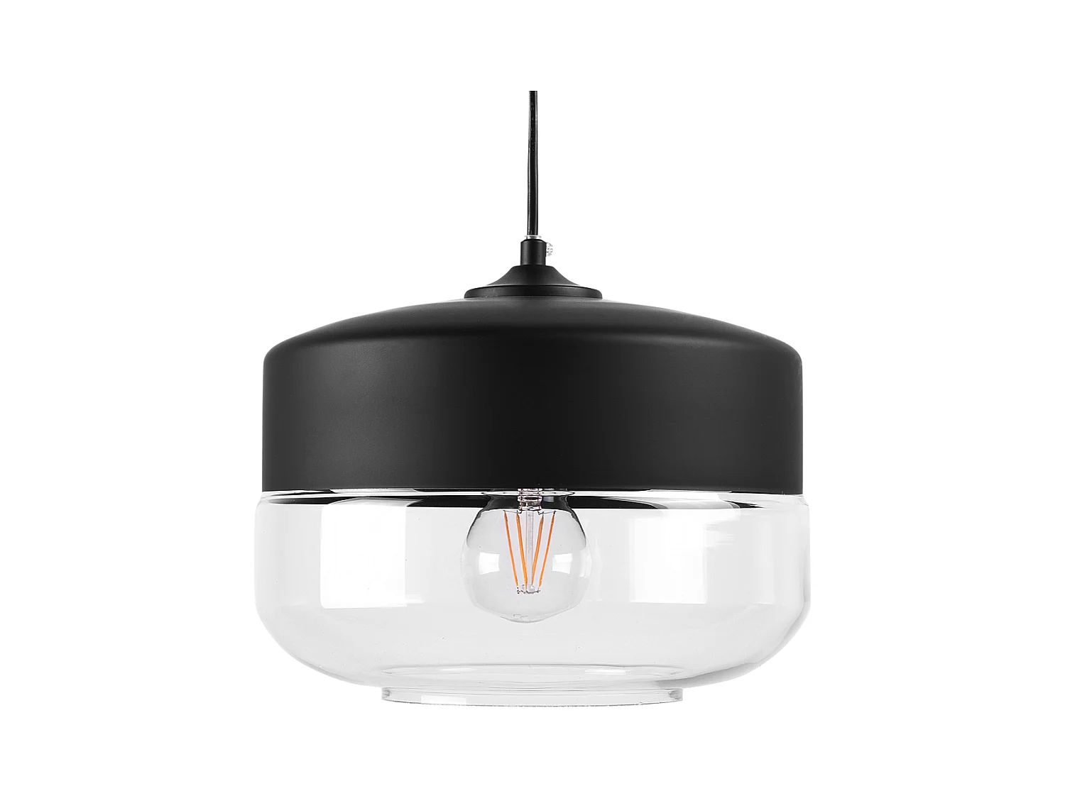 Lampe suspension MURRAY Verre Noir