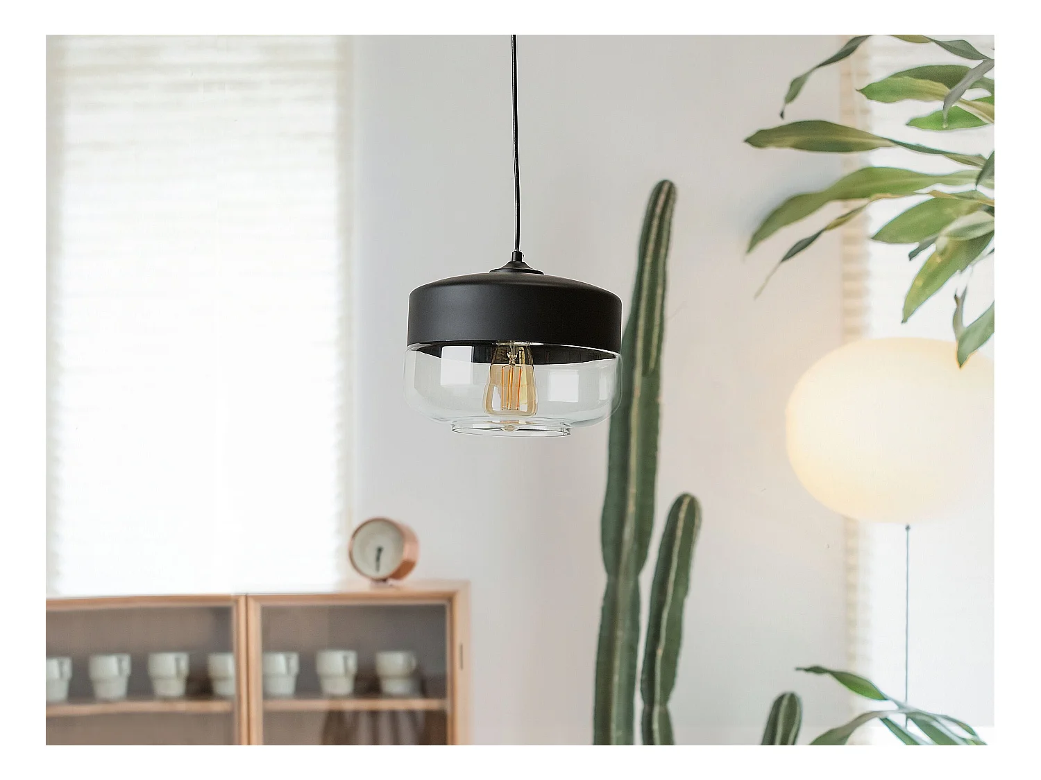 Lampe suspension MURRAY Verre Noir