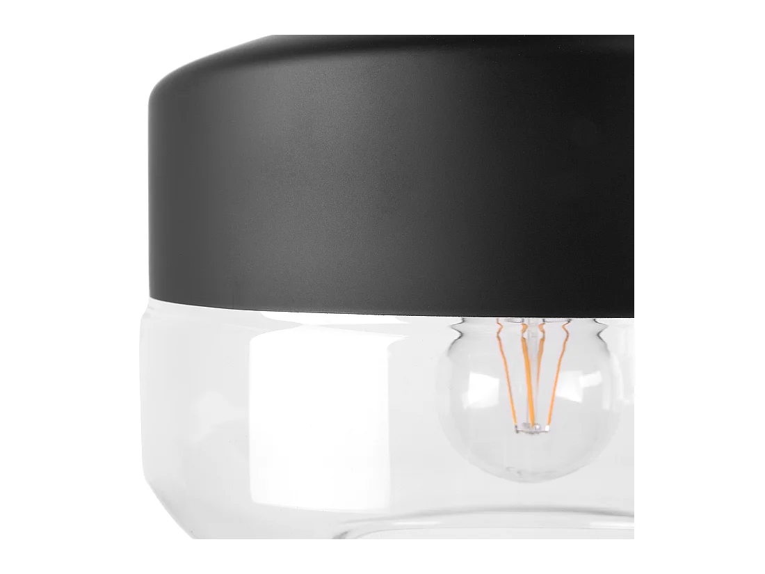 Lampe suspension MURRAY Verre Noir