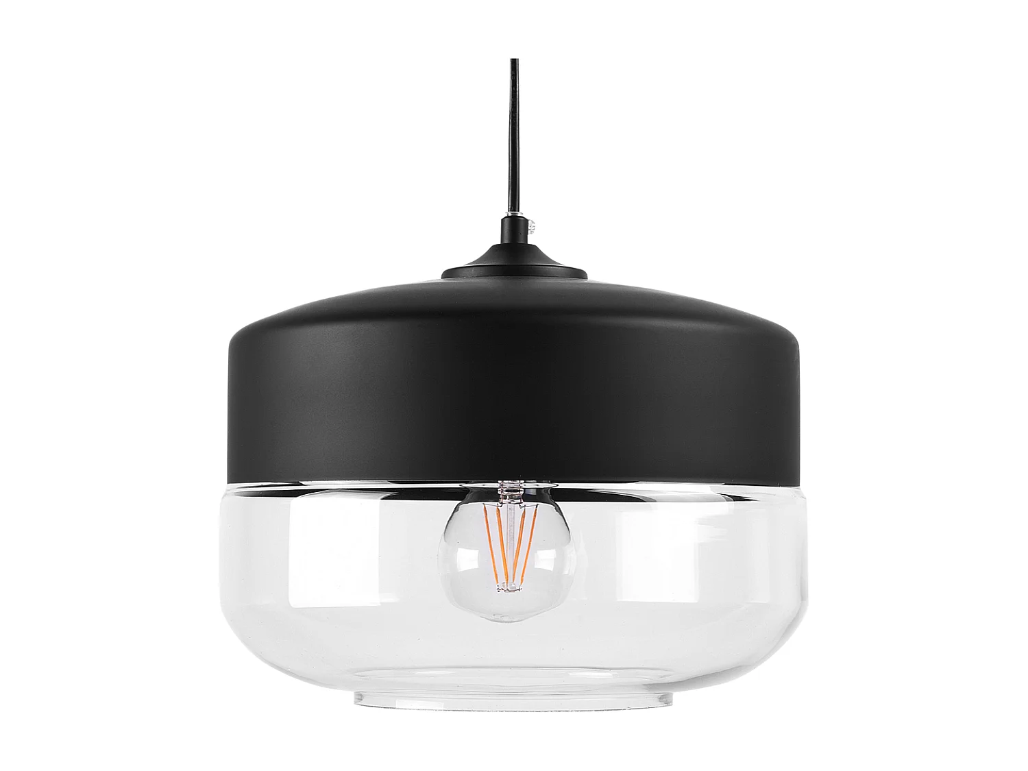 Lampe suspension MURRAY Verre Noir