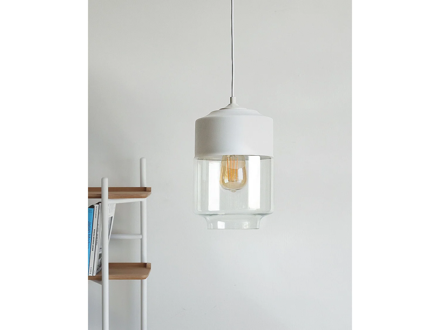 Lámpara colgante JURUA Vidrio Blanco