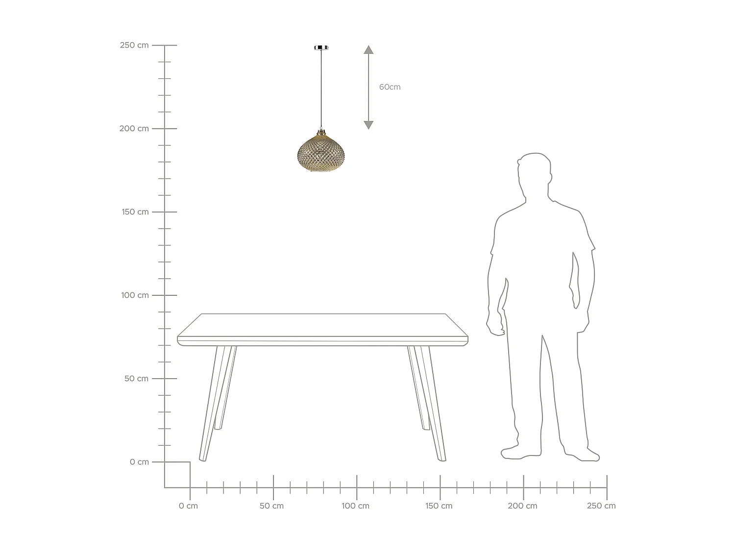 Lampa wisząca MADON Szkło Złoty