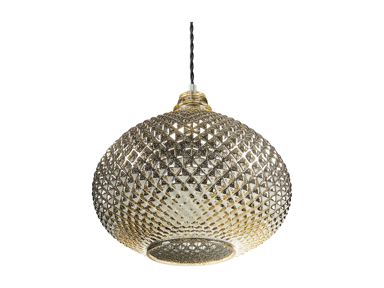 Lampe suspension MADON Verre Doré