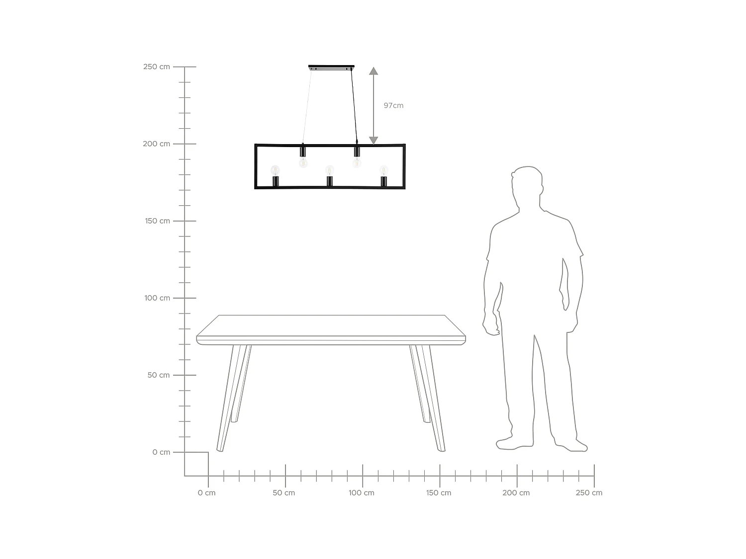 Lampe suspension BAYAS Métal Noir
